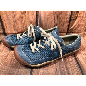 KEEN Mercer Lace II CNX Blue Suede Lace Up Hiking Sneakers Womens 9